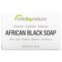 Mild By Nature, африканское черное кусковое мыло, с овсом и плантаном, 141 г (5 унций)