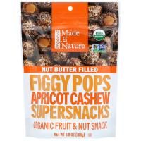 Made in Nature, Organic Figgy Pops, Supersnacks, Apricot Cashew, 3.8 oz (108 g)