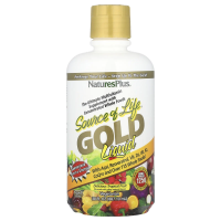 Nature's Plus, Source of Life, золотая жидкость, отличный вкус тропических фруктов, 30 жид. унций (887,10 мл)