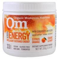 Organic Mushroom Nutrition, Энергия, грибной порошок, цитрус апельсин, 7.14 унций (200 г)