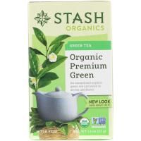 Stash Tea, Органический зеленый чай высшего сорта, 18 чайных пакетиков, 1,1 унции (33 г)