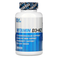 EVLution Nutrition, Витамин D3 + K2, 60 капсул