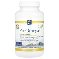 Nordic Naturals, "ПроОмега", пищевая добавка с омега-3 с лимонным вкусом, 1000 мг, 180 мягких желатиновых капсул с жидкостью