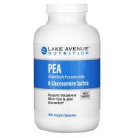 Lake Avenue Nutrition, ПЭА (пальмитоилэтаноламид) и сульфат глюкозамина, 360 растительных капсул