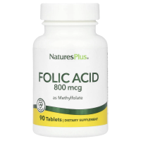 Nature's Plus, Фолиевая кислота, 800 мкг, 90 таблеток