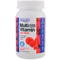 Yum-V's, Мультивитамины с железом, ягодный вкус, 60 желейных таблеток