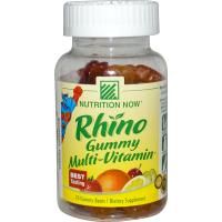 Nutrition Now, Rhino, Мультивитамины в жевательных таблетках, 70 жевательных таблеток в форме медведей