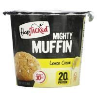FlapJacked, Mighty Muffin, смесь для приготовления кексов, с пробиотиками, лимонный крем, 55 г (1,97 унции)