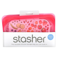 Stasher, Многоразовый силиконовый пищевой контейнер, для малых размеров, малиновый цвет, 9,9 ж. унц. (293,5 мл)