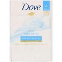Dove, Косметическое мыло «Нежное отшелушивание», 4 шт. по 113 г