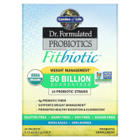 Garden of Life, Organic, Dr. Formulated Probiotics Fitbiotic, 20 Packets, 0.15 oz (4.2 g) Each