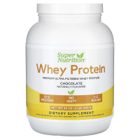 Super Nutrition, порошок из ультрафильтрованного сывороточного протеина, без ГМО, без р-БСТ, с шоколадным вкусом, 908 г (2 фунта)