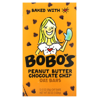 Bobo's Oat Bars, Арахисовая паста с шоколадной крошкой, 12 батончиков по 85 г (3 унции)