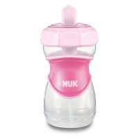 NUK, Прочная чашка с соломинкой, розовая, для малышей от 12 месяцев, 1 шт, 10 унций (300 мл)