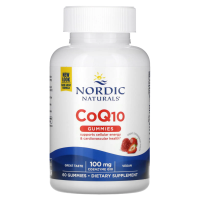 Nordic Naturals, Гелевые конфетки CoQ10, клубника, 100 мг., 60 гелевых конфеток