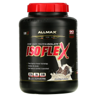 ALLMAX Nutrition, Isoflex, 100%-ный чистый изолят сывороточного белка (ИСБ с фильтрацией частиц заряженными ионами), печенье и сливки, 2,27 кг