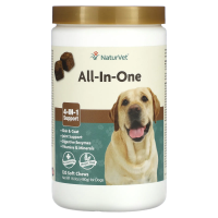 NaturVet, Универсальное средство, поддержка 4 в 1, для собак, 120 жевательных таблеток, 480 г (16,9 унции)
