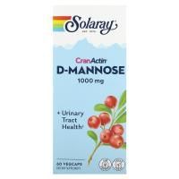 Solaray, D-манноза с CranActin, Здоровье мочевыделительной системы, 60 капсул с оболочкой из ингредиентов растительного происхождения
