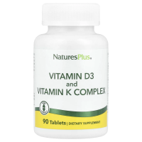 NaturesPlus, комплекс витаминов D3 и К, 90 таблеток