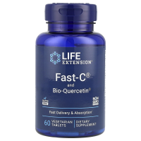Life Extension, Fast-C с фитосомами биокверцетина, 60 вегетарианских таблеток