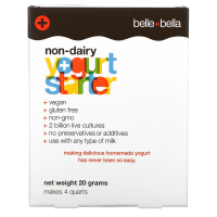 Belle+Bella, Безмолочная закваска для йогурта, 4 пакетика по 5 г