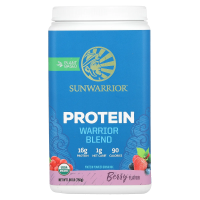 Sunwarrior, Органический протеин растительного происхождения Warrior Blend Protein,ягоды, 1.65 фт. (750 г)