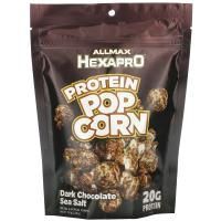 ALLMAX Nutrition, HEXAPRO Protein Popcorn, морская соль из темного шоколада, 110 г (3,88 унции)