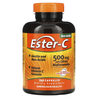 American Health, Ester-C, 500 мг с цитрусовыми биофлавоноидами, 240 капсул