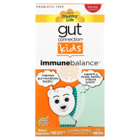 Country Life, Gut Connection Kids, средство для укрепления иммунитета, кисло-сладкий вкус, 100 жевательных таблеток