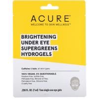 Acure, SuperGreens, осветляющие одноразовые гидрогелевые патчи для глаз, 2 шт по 0,236 ж. унц. (7 мл)