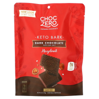 ChocZero, Dark Chocolate With Sea Salt, Hazelnuts, Sugar Free,  6 Bars, 1 oz Each