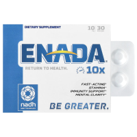 ENADA, Энергизирующий высокоэффективный кофермент, 10 мг, 30 лепешек