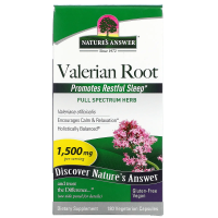 Nature's Answer, «Полный спектр», корень валерианы, 1500 мг, 180 растительных капсул