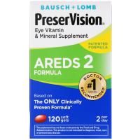 Bausch & Lomb, PreserVision, AREDS 2 Formula, Eye Vitamin & Mineral Supplement, 120 Soft Gels