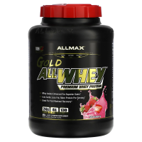 ALLMAX Nutrition, AllWhey Gold, 100% сывороточный протеин + Premium изолят сывороточного протеина, клубника, 5 ф. (2,27 кг)