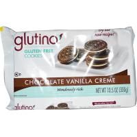 Glutino, Безглютеновое печенье с шоколадно-ванильным кремом, 10,5 унций (300 г)