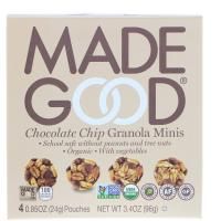 MadeGood, Органическиe шарики из мюсли с шоколадной крошкой, 4 пакетика по 0,85 унции (24 г) каждый