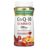 Nature's Bounty, Co Q10 Gummies, Peach Mango Flavored, 200 mg, 60 Gummies