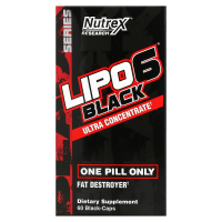 Nutrex Research, Lipo-6 черный ультра-концентрат, 60 черных капсул