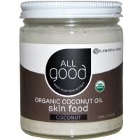 All Good Products, Органическое кокосовое масло, питание кожи, кокос, 7.5 ж.унций (222 мл)