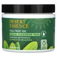 Desert Essence, Тампоны для очистки кожи лица с натуральным маслом чайного дерева, 50 тампонов