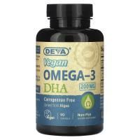 Deva, Омега-3 ДГК, Веганский продукт, 90 веганских гелевых капсул