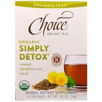 Choice Organic Teas, Organic, Simply Detox, Roasted Dandelion Root Blend, 16 Tea Bags, .85 oz (24 g)