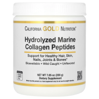 California Gold Nutrition, гидролизованные пептиды морского коллагена, без добавок, 200 г (7,05 унции)