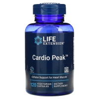 Life Extension, Cardio Peak со стандартизованными боярышником и арджуной, 120 вегетарианских капсул
