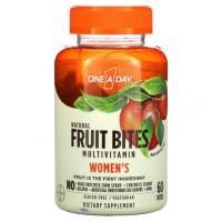 One-A-Day, Для женщин, Мультивитамины от фруктовых укусов, натуральные фрукты, 60 укусов