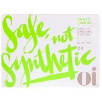 Oi, Organic Cotton Ultra Thin Panty Liners, 24 Liners