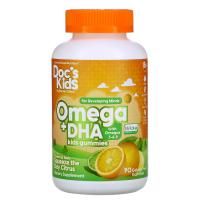 Doctor's Best, Omega + DHA Kids Gummies, Citrus , 90 Gelatin-Free Gummies