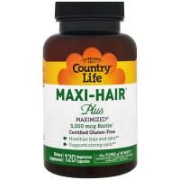 Country Life, Maxi Hair Plus, 5,000 мкг, 120 растительных капсул