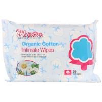 Maxim Hygiene Products, Влажные салфетки для интимной гигиены, из органического хлопка, 20 шт.